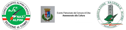 PAtrocinio Comune di Erba - Alpini di Canzo - Gruppo Alpini Italiani di Erba